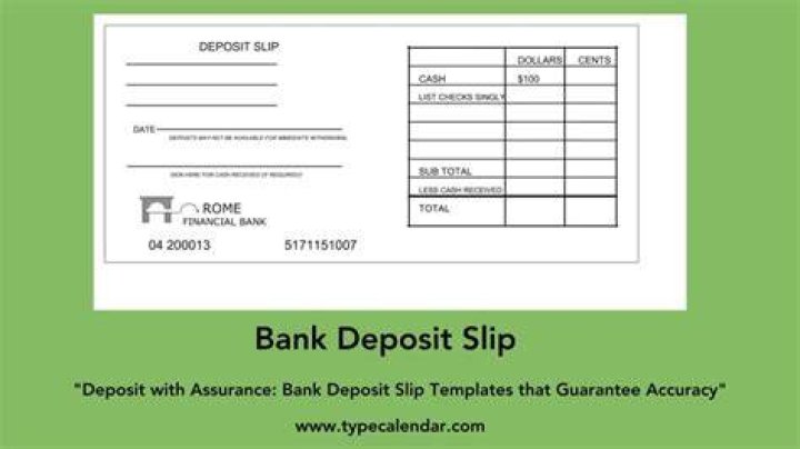 Are bank deposit slips?
