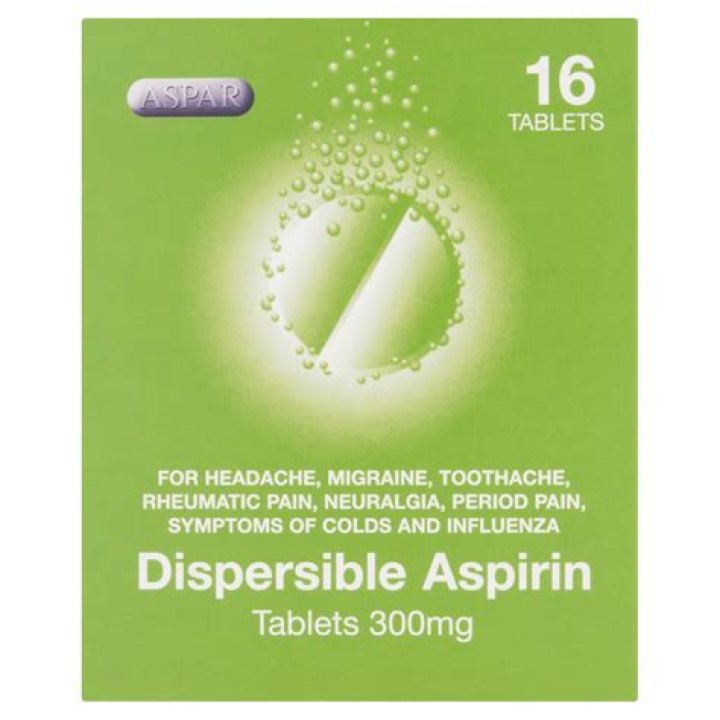 Does dispersible aspirin have to be dissolved?
