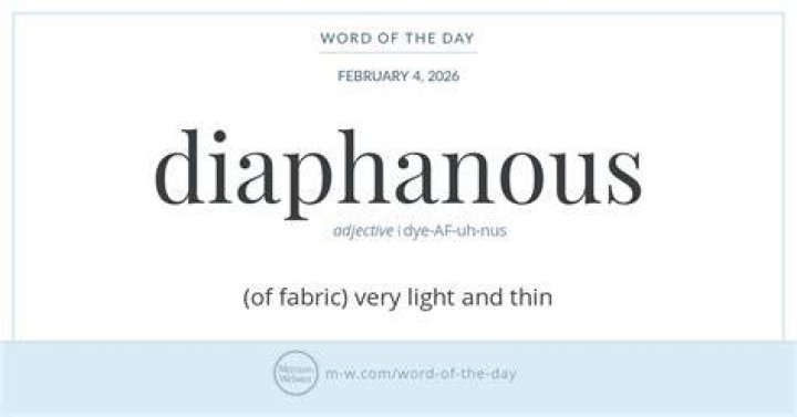 Does the word diaphanous mean?