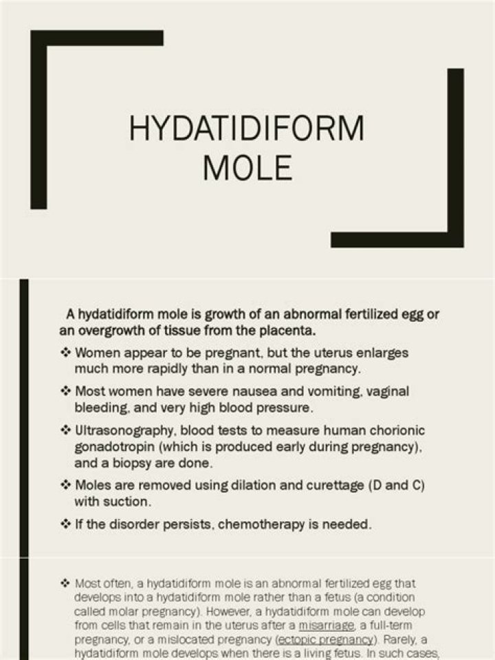 During pregnancy hydatidiform mole?