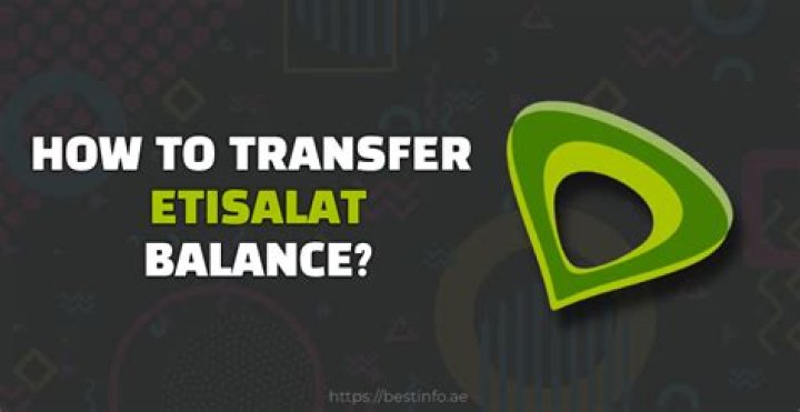How do I transfer Etisalat balance?
