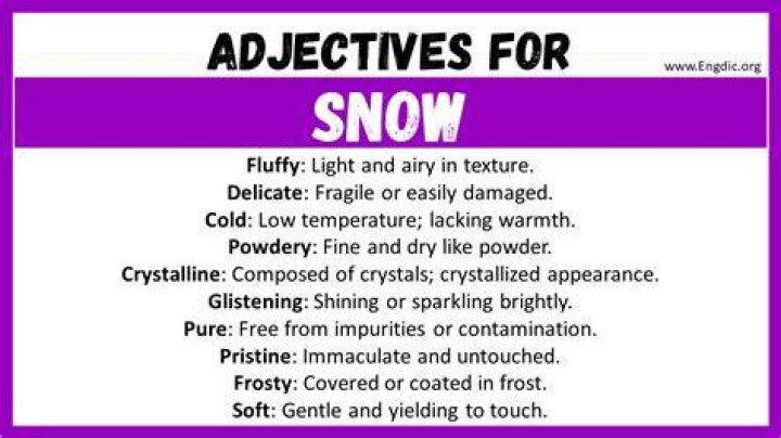 How to describe snow?