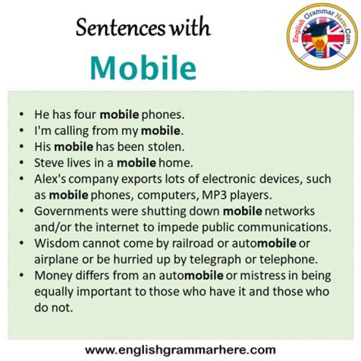 How to put phone in a sentence?