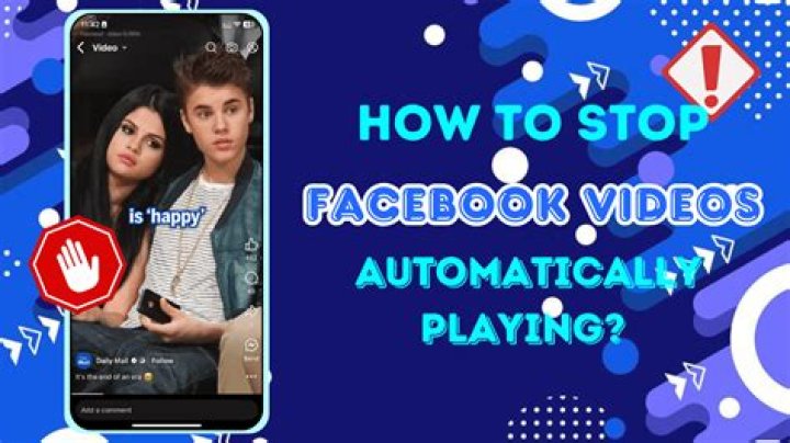 On facebook how to stop videos playing automatically?