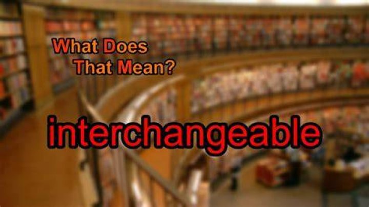 Was does interchangeable mean?