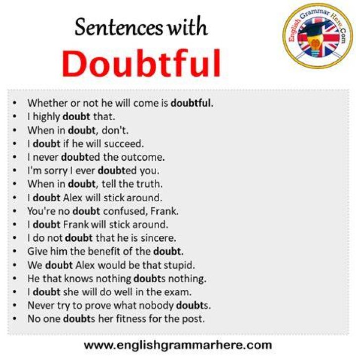 Whats a sentence for doubtful?