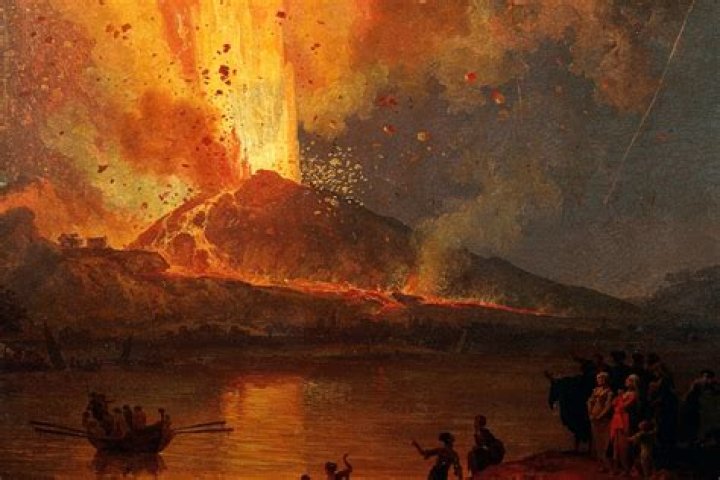 When did the volcano erupt in pompeii?