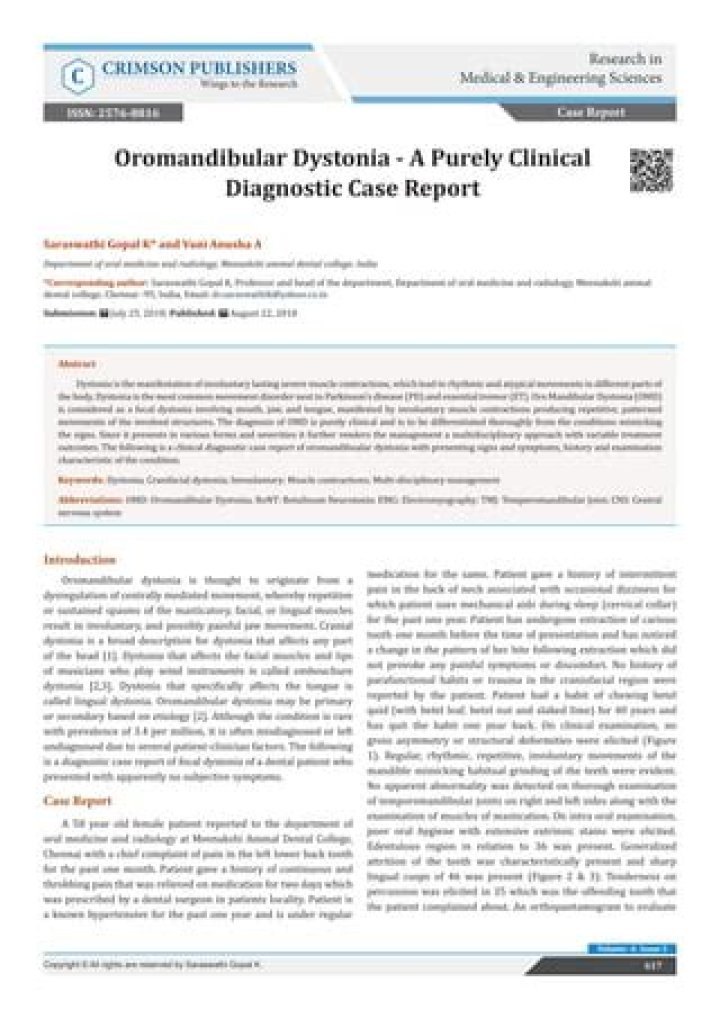 Where did dystonia originate?