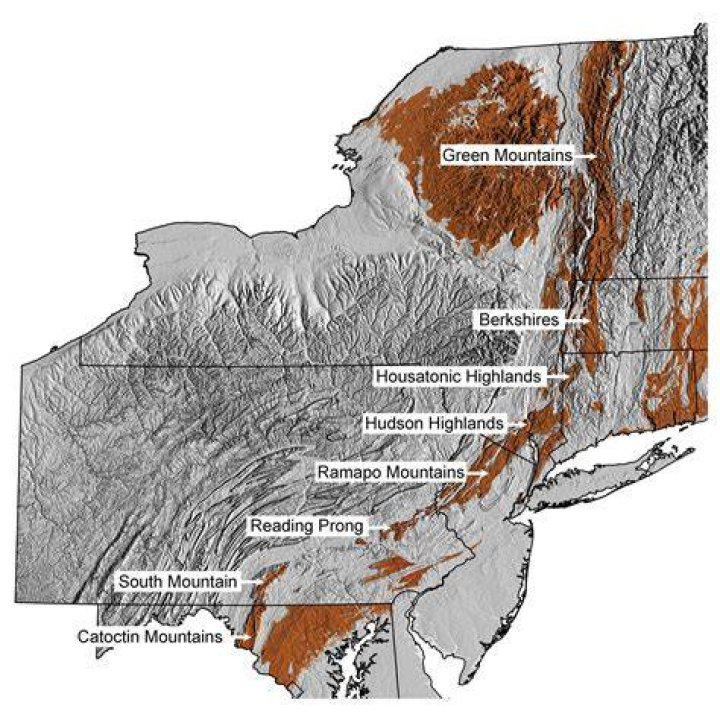 Which is piedmont plateau?