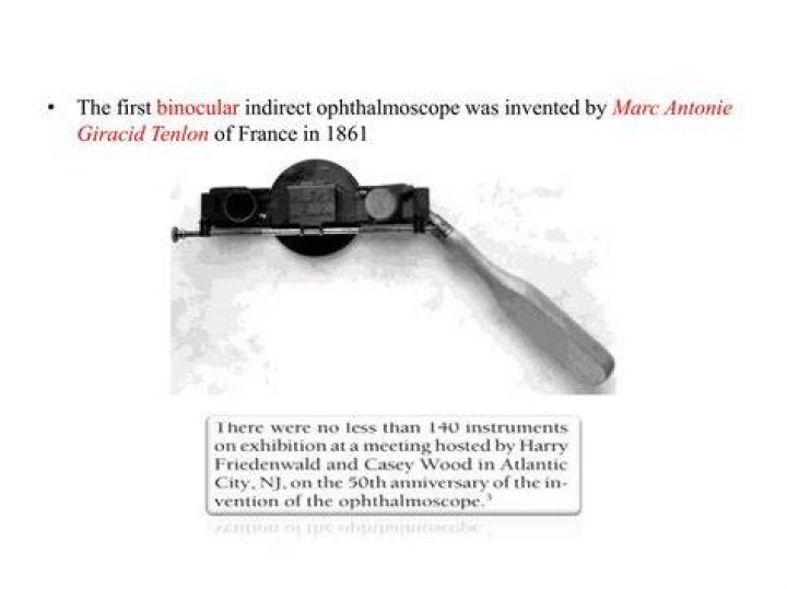 Who invented indirect ophthalmoscope?