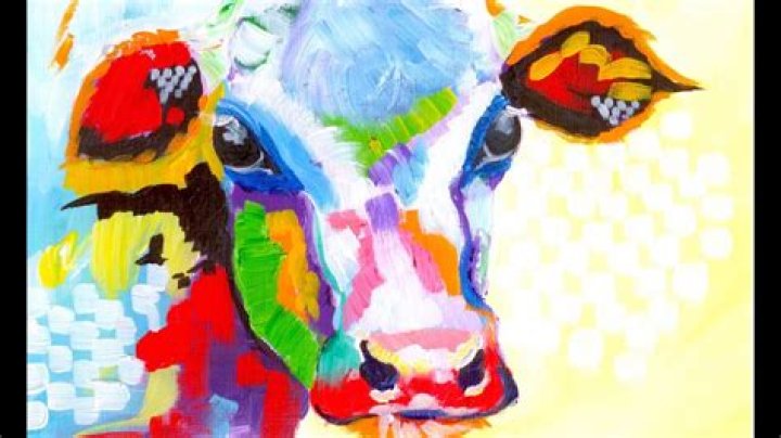Who paints colorful cows?